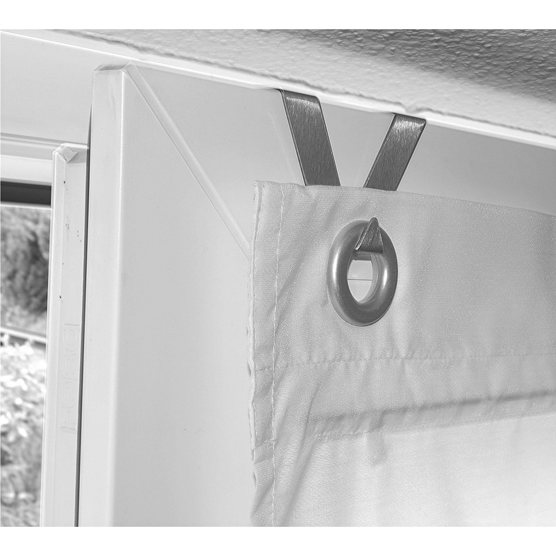 Kutti Olivia Roman Blind with Eyelets Grey / White /