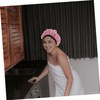 SAFIGLE 2Pcs Shower Cap Three Layers Hair Protection Bonnet Quick