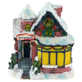 Northlight Snowy Diner Christmas Village Building Decoration - 4"