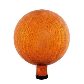 Achla Designs G10-M-C Gazing, Mandarin 10 inch Glass Garden Globe Ball Sphere, 10