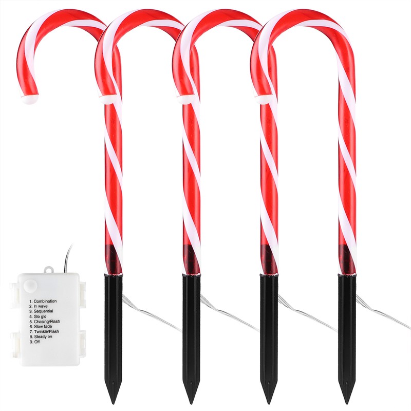LED Walking Stick Lamp Ground Spike Lamp Christmas Decoration for