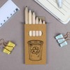 Azeeda 6 x 'Recycle Bin' Short 85mm Pencils/Coloured Pencil Set