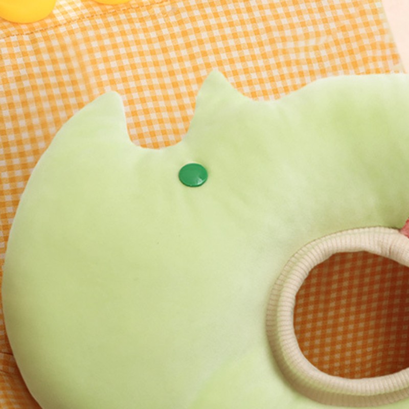 Cat Elizabethan Collar Soft Artificial Rabbit Plush Neck Protection Cute