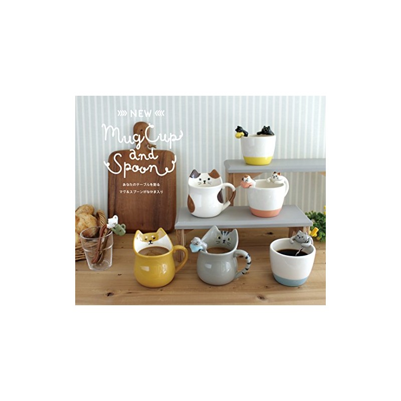 DECOLE 743525 Nap Spoon with Your Cup, Kuro, Approx. 1.2