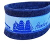 Schlüsselanhänger Schlüsselband Wollfilz dunkelblau Webband Neu Hamburg Skyline hellblau Geschenk
