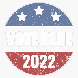LAD Studio Vote Blue 2022 Election Sticker Bumper Sticker Vinyl Decal 5""