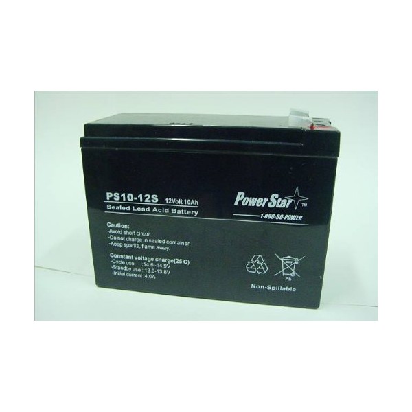 PowerStar 12v 10ah Slim Battery for Scooters and Electric Bikes
