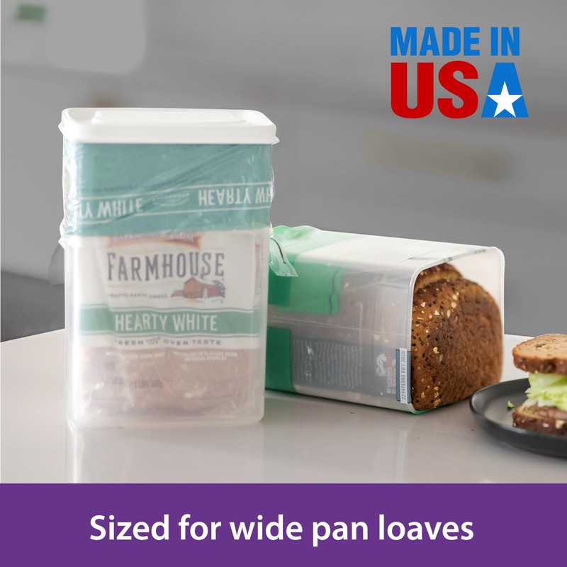 Buddeez Bread Buddy for Wide Pan Loaves, Bread Box, Bread