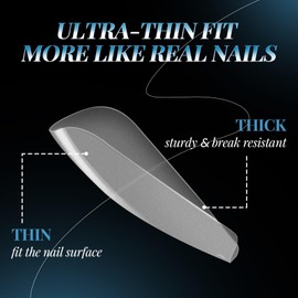 140pcs Short French Natural False Nail Tips, Fake Nails Art Acrylic Manicure Set, Full Cover Press On Nails, DIY Artificial Nail Tips for Nail Art