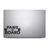 Paws On Board Decal Notebook Car Laptop 5.5" (Black)