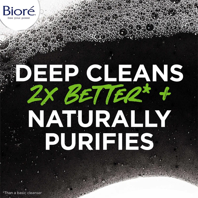 Jabón Facial Bioré Deep Pore Charcoal Para Uso Diario, 200
