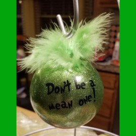 BALL Custom Made - The Grinch Cam Christmas Ornament - 4 Inch Ball
