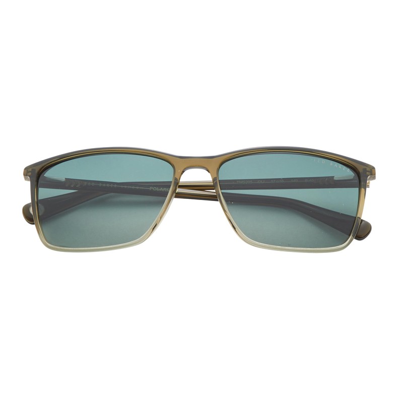 Ted Baker TMS205 Polarized Rectangular Sunglasses for Men, 57 mm,