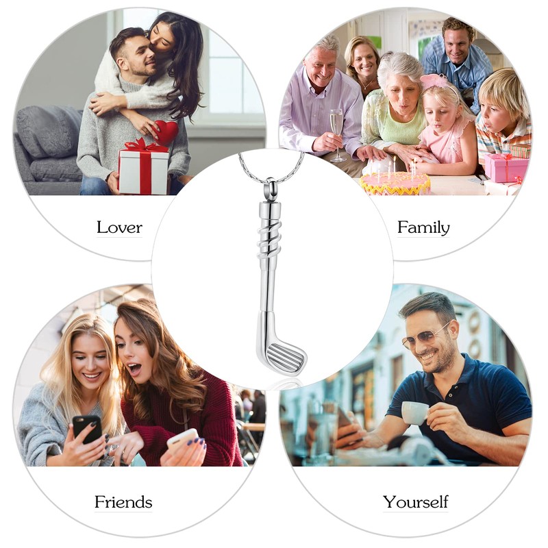 constantlife Cremation Golf Clubs Jewelry for Ashes Urn Necklace Keepsake