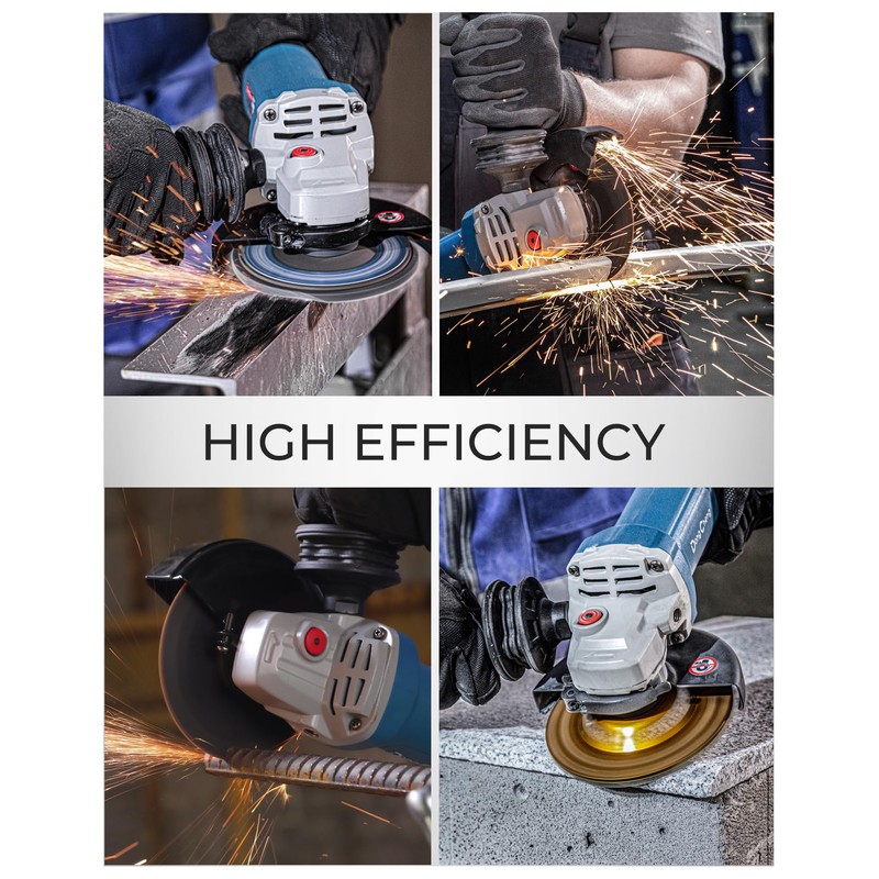DongCheng 9.2 Amp Power Angle Grinders, 4-1/2 in., 11800RPM, Tool-Free