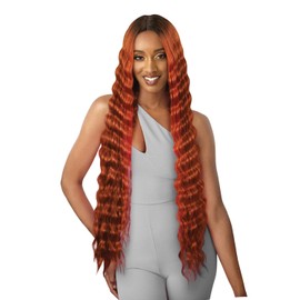 Outre Lace Front Wig Pre Plucked Lace Parting HD Transparent Crimp Wave Style ANABEL (613)