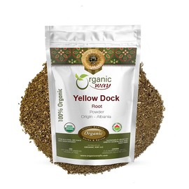Organic Way Yellow Dock Root Powder (Rumex crispus) - European Wild-Harvest | Organic & Kosher Certified | Vegan, Non GMO & Gluten Free | USDA Certified | Origin - Albania (1/2 LBS / 8 Oz)