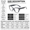 KoKoBin Cat Eye Reading Glasses Blue Light Blocking 3 pack