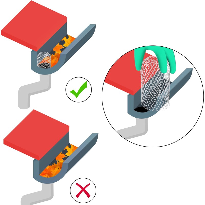 8 PCS Gutter Downspout Guard, Expandable Gutter Screen Aluminium Downspout