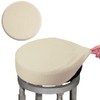 BUYUE Bar Stool Covers, Luxury Fabric Dia.16-18" Round Crease-Resistant Stretchy