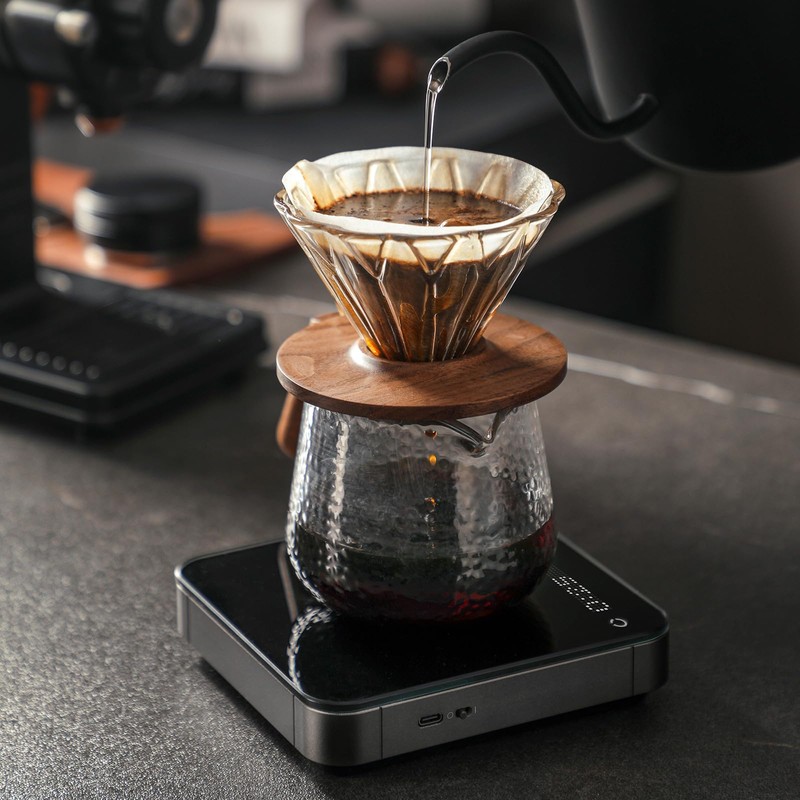 CUFEJORO Portable Coffee Scale,Digital Touch Espresso Scale with with Timer,2kg/0.1g
