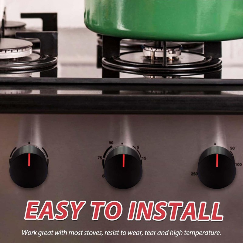 iTYOOS 4 Pieces Oven Knobs, Rotary Knob 6 mm, Cooking