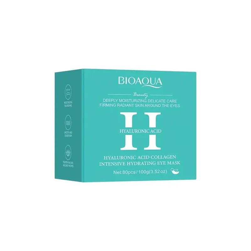 80 Parches Mascarilla Ojos Hidratantes Ácido Hialurónico Todo Tipo De