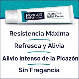 Monistat Crema instantánea para aliviar la picazón para mujeres, cuidado de la picazón femenina de máxima fuerza, 1 oz, paquete de 2