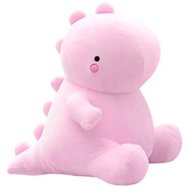 VHYHCY Cute Dinosaur Plush Toys, Fat Dinosaur Stuffed Animals Dolls, Soft Plush Dino Plushie, Birthday Gifts for Kids Girls Boys Pink 12 inch