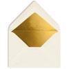 25 envelopes in natural white with gold lining, DIN C7