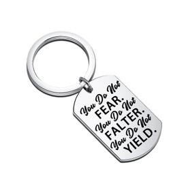 OKEYCH You Do Not Yield Keychain Book Lover Jewelry Bookish Gift (You Do Not Yield Keychain)