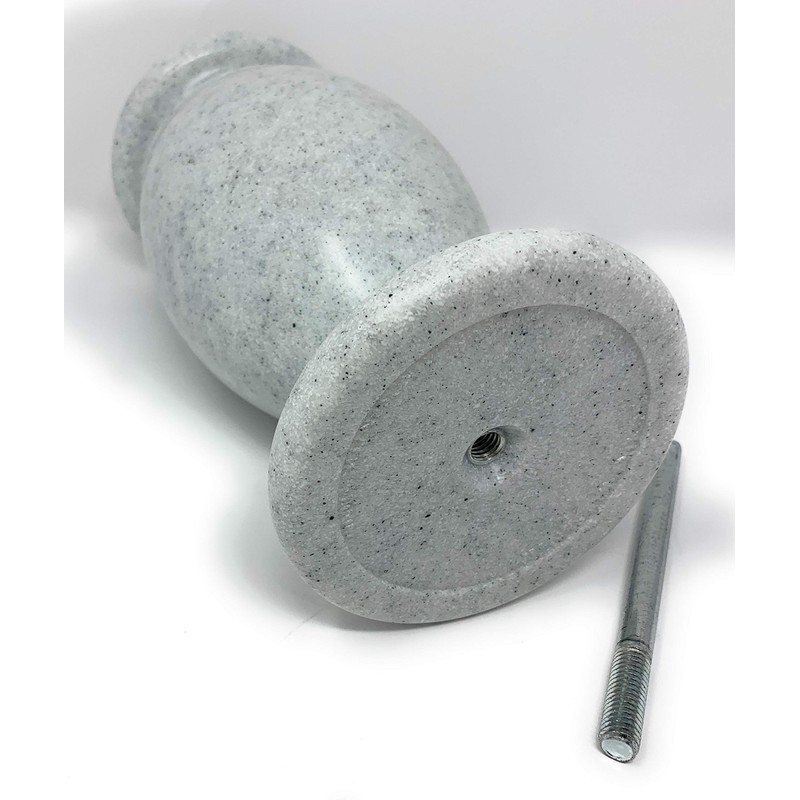 OPTIMUM Memorial Cemetery Flower Vase - Plastic (White Granite) with