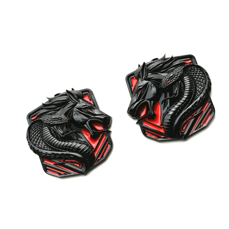Pair New Custom Cobra Emblems Left Right 3D Badge Replacenment