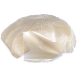 Crinklee Clear Caramel, Candy and Chocolate Wrappers, Natural Cellophane, 1000 Square Sheets, 5x5 Inches