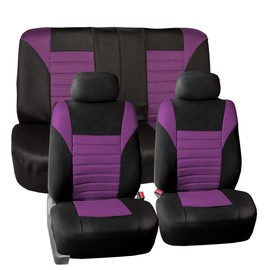 TLH Automotive Car Seat Covers Premium 3D Air Mesh Seat Covers Full Set Purple Seat Covers Airbag Compatible and Split Rear Car Seat Cover Universal Fit Interior Accessories for Cars Trucks and SUV