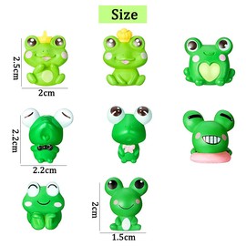 SUNSK Mini Frog Figures Frog Decorative Garden Micro Landscape Garden Decoration Miniature Ornaments Frog Decorative Figure Pack of 8