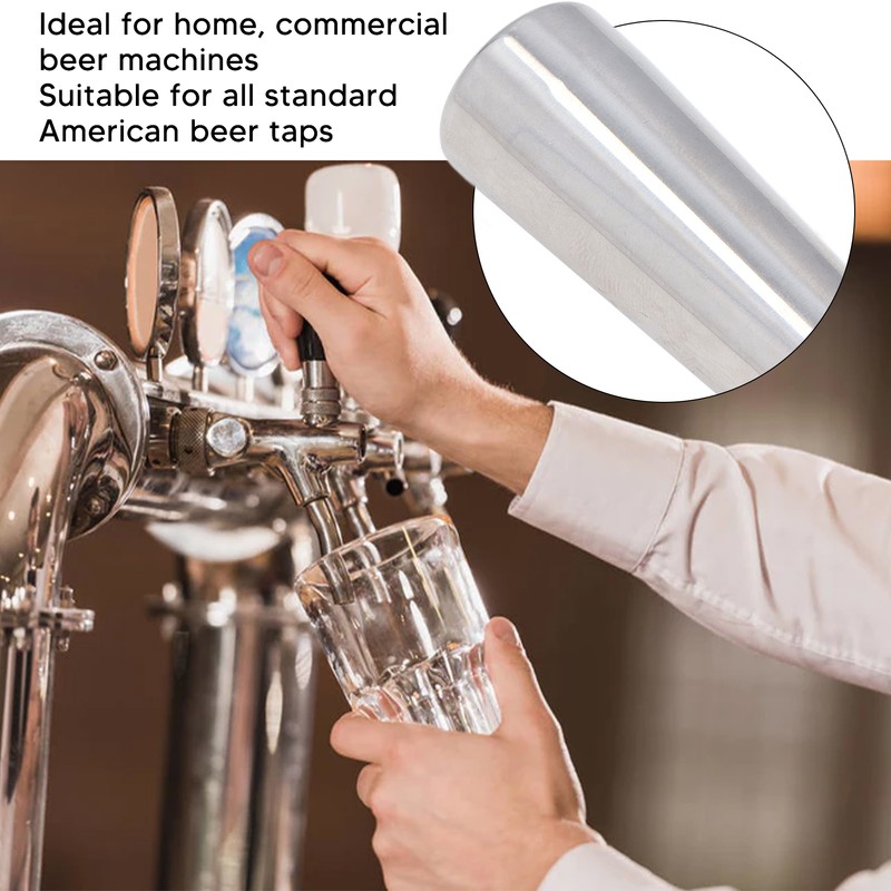 Beer Tap Handle Stainless Steel Mirror Appearance Rust Resistance 2.6in