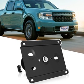 Front License Plate Bracket No Drill Car Front Bumper Tow Hook Mount Bracket Adapter Fits for Ford Maverick 2022-2024