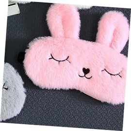 BIUDECO 2pcs Plush Rabbit Eye Mask Soft Sleeping Masks for Eye Grey for Travel Nap Light Blocking