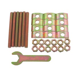 Guifeng 6PCS Solid Half Moon 1 in 1 Wrench Countertop Connector 8x80mm Desktop Fastener Bolt Nut Connector Matching Fixed Countertop Furniture Woodworking Headboard Connection Kit