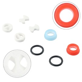 8 Pcs Faucet Washers Ceramic Disc Cartridges Silicon Washer Insert Turn Replacement for Valve Tap Faucet Parts