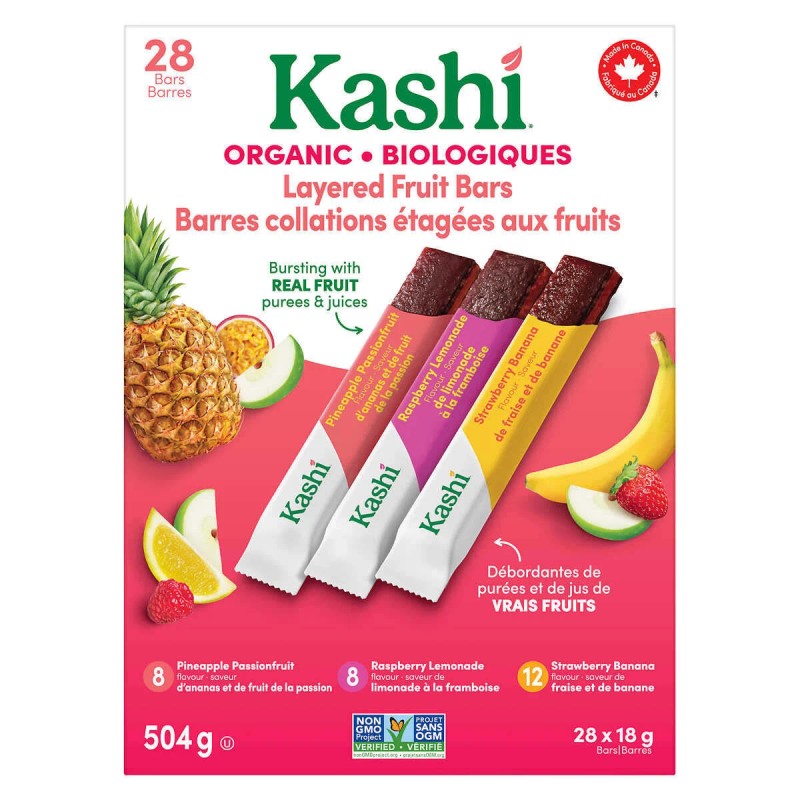 Kellogg Company Kashi Organic Layered Fruit Bars, 28 Bars, 504g/17.6