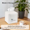 Aeobes Tissue Box Cover Square PU Leather Tissue Holder for