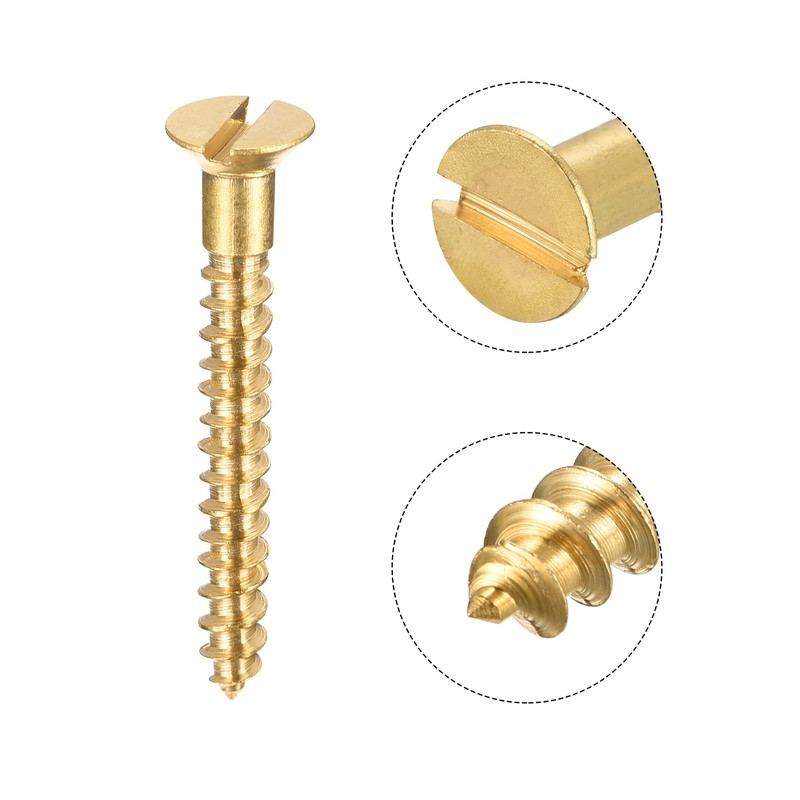 sourcing map Pack of 100 wood screws M3 x 25