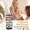 MODOWEY Rotating Earring Holder Organizer Stand, 5 Tier Metal Tree