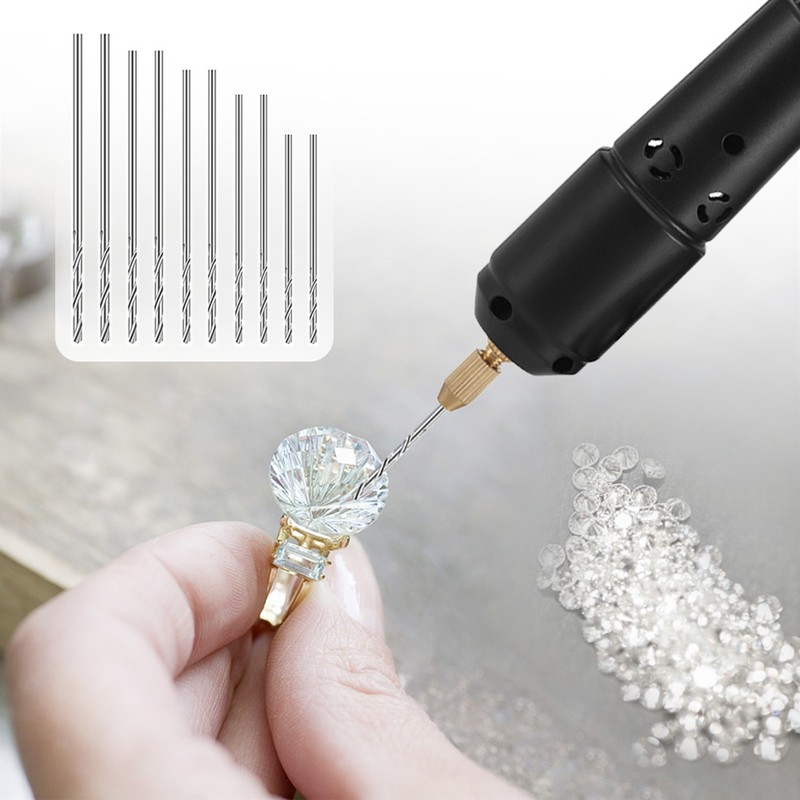 Drill Set Resin Electric Mini Drill with 10pcs Drills Bits