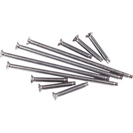 Knightsbridge 75mm / 3" Chrome Switch/Plug Socket Screw Longer x10