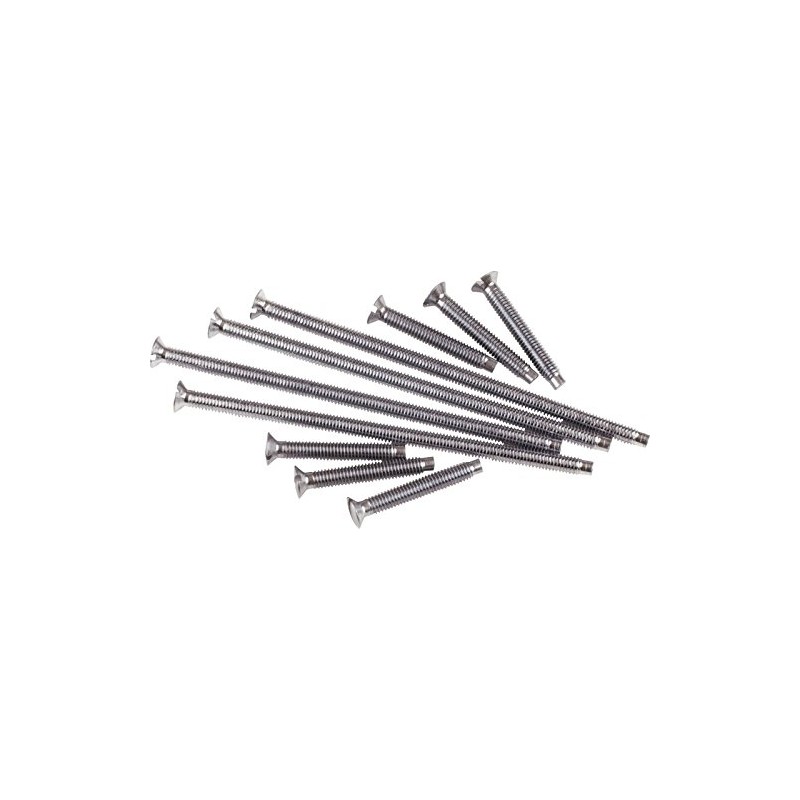 Knightsbridge 75mm / 3" Chrome Switch/Plug Socket Screw Longer x10