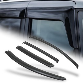 M-AUTO Outside Mount Window Visors Compatible with 08-10 Saturn VUE, Tape-On Rain Guards Shields, 4 PCs