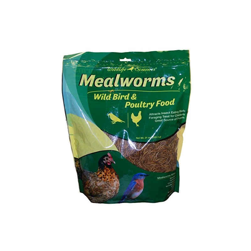 Dehydrated Mealworms for Chickens, Wild Birds, and Reptiles 21 oz